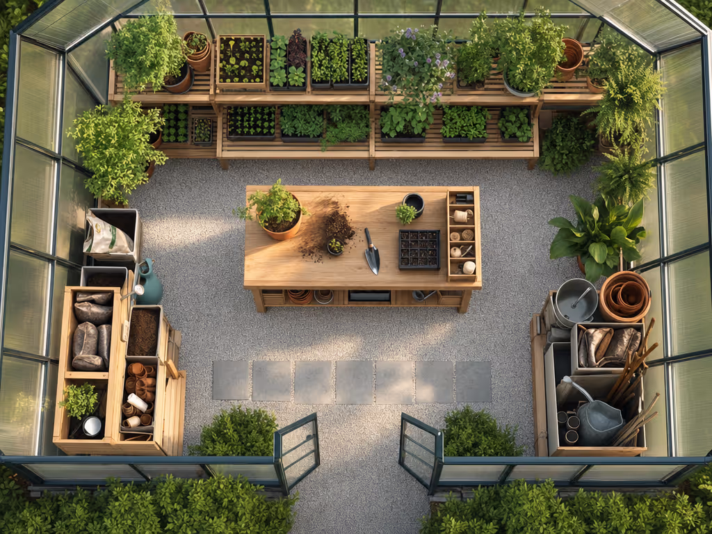 small_greenhouse_potting_bench_workflow_zones