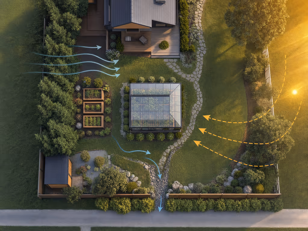 greenhouse_site_planning_wind_sun_drainage_and_anchors