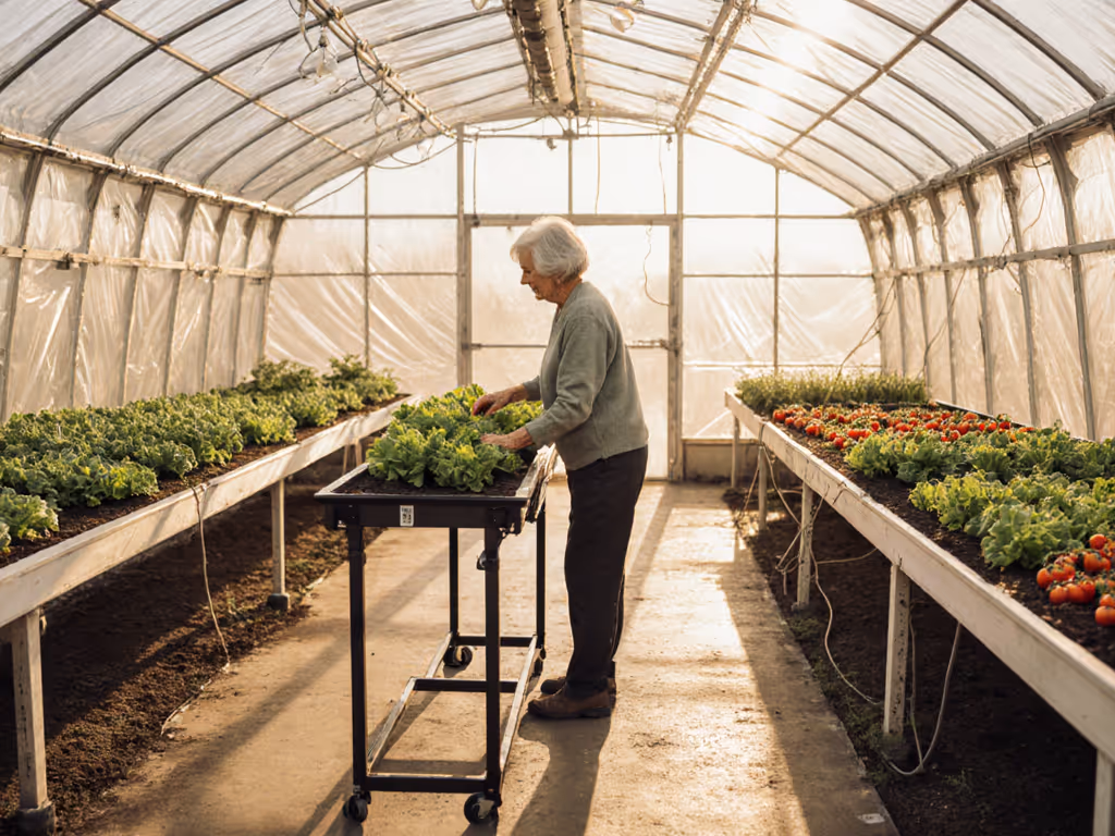 Senior-Friendly Greenhouse: Walk Less, Grow More Safely