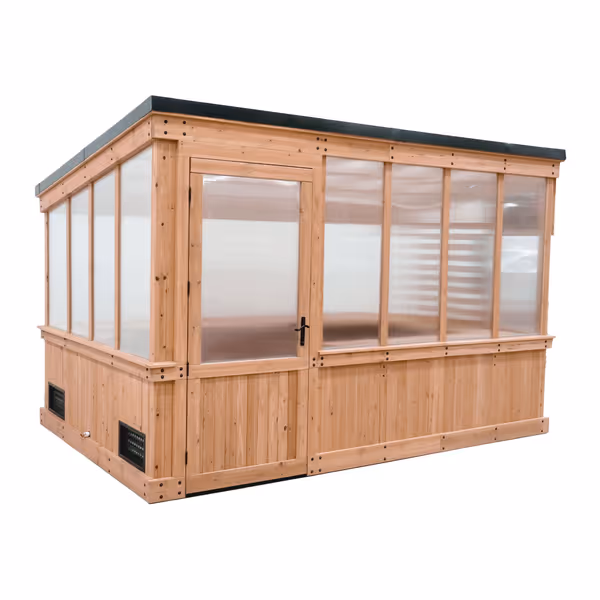 Backyard Discovery Zalie 11' x 7' Cedar Wood Greenhouse Kit